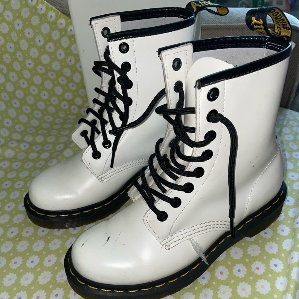 Dr. Martens white boots